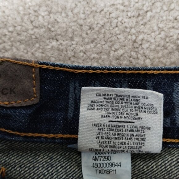 Ariat M4 Jeans Men's Size 38 Relaxed Boot Cut Blue Denim Loop Lock Distressed - Picture 5 of 11